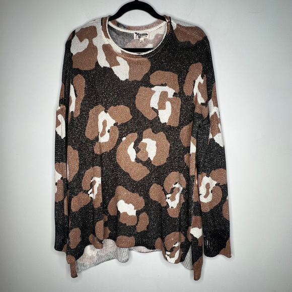 Show Me Your Mumu Cheetah Oversized Sweater Size Small - Picture 2 of 6